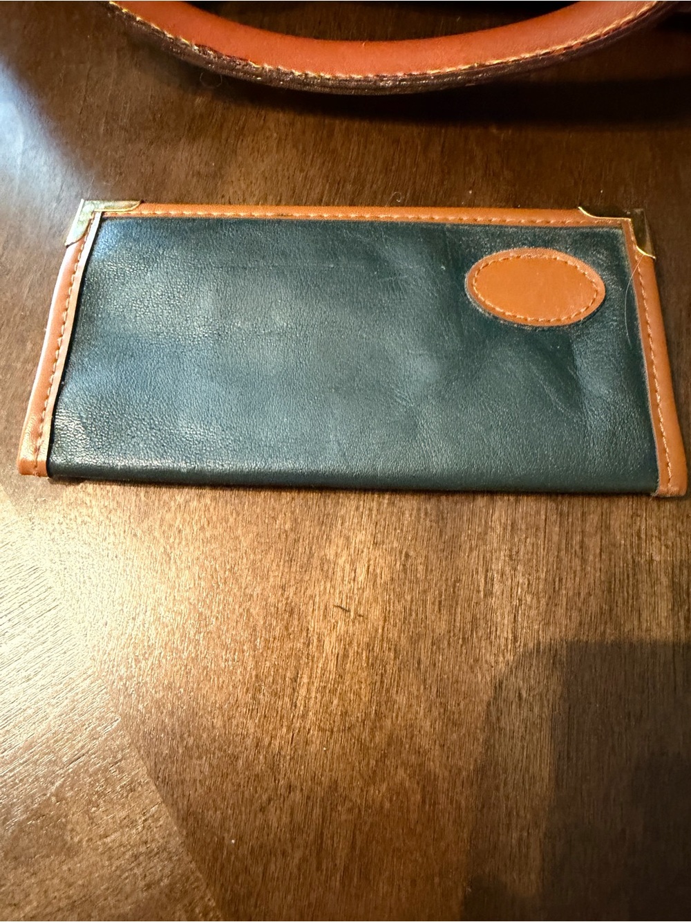Dooney & Bourke Dark Green Pebbled Leather Satchel with Tan Trim and Strap - Picture 9 of 12